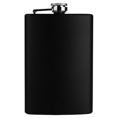 Logo trade promotional giveaway photo of: Hip flask OLYMPOS Schwarzwolf