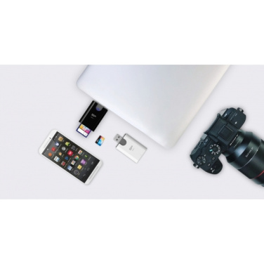 Logo trade promotional merchandise picture of: MicroSD and SD card reader Silicon Power Combo 3.1