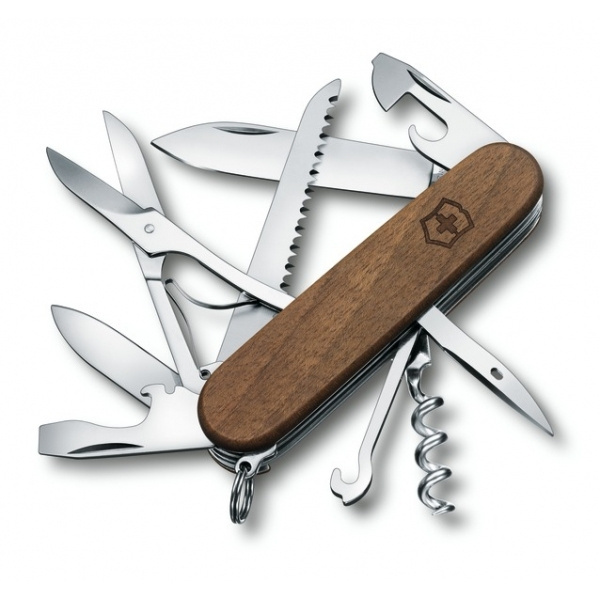 Logo trade advertising products picture of: Pocket knife Huntsman Wood Victorinox