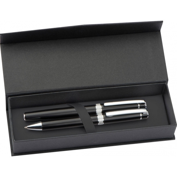 Logotrade promotional gift image of: Metal writing set KARLOVAC