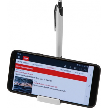 Logo trade corporate gifts picture of: Mobile phone holder with metal ballpen REGINA