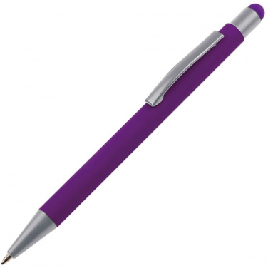 Logo trade promotional giveaway photo of: Metal ballpen touch pen soft touch SALT LAKE CITY