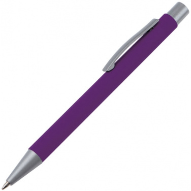 Logo trade promotional gift photo of: Metal ballpen soft touch ABU DHABI