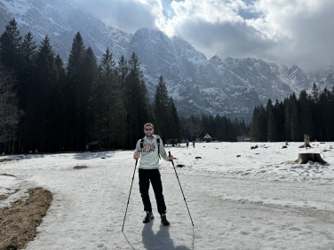 Logotrade promotional gift image of: Trekking poles DENALI Schwarzwolf