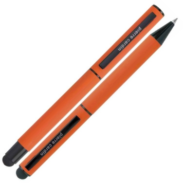 Logo trade corporate gift photo of: Writing set touch pen, soft touch CELEBRATION Pierre Cardin