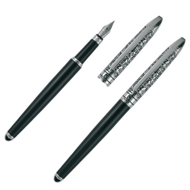 Logo trade promotional gifts image of: Writing set ballpoint pen & fountain pen JACQUES Pierre Cardin