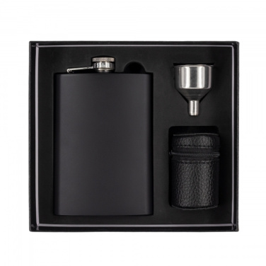 Logo trade promotional product photo of: Hip flask MADONIE Schwarzwolf