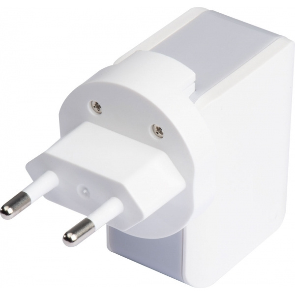 Logo trade corporate gifts image of: Travel adapter ANTWERP