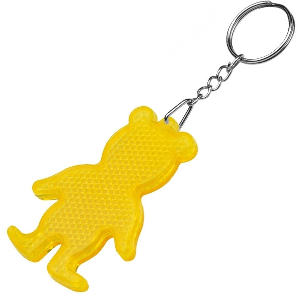 Logo trade promotional giveaway photo of: Reflective keyring BEAR