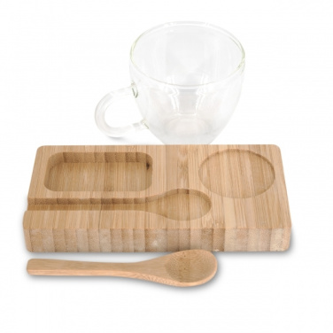 Logotrade promotional merchandise picture of: Tray with cup and spoon FORMOSA 150 ml