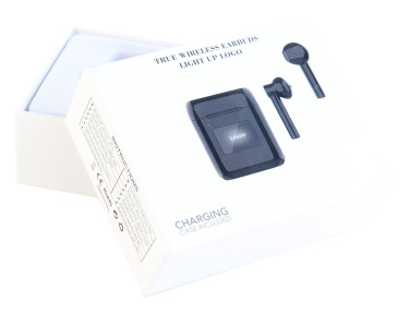 Logo trade promotional merchandise photo of: Wireless earbuds with light up logo