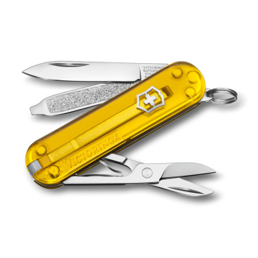 Logo trade promotional products image of: Pocket knife Classic SD transparent Victorinox