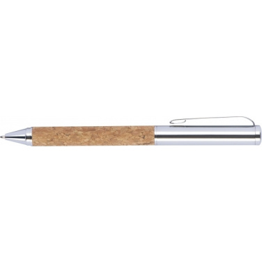 Logo trade advertising product photo of: Twist-ballpen metal and cork LILLEHAMMER