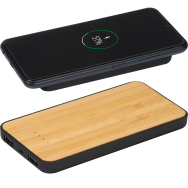 Logo trade business gifts image of: Wireless charger and powerbank 8000 mAh MILAN