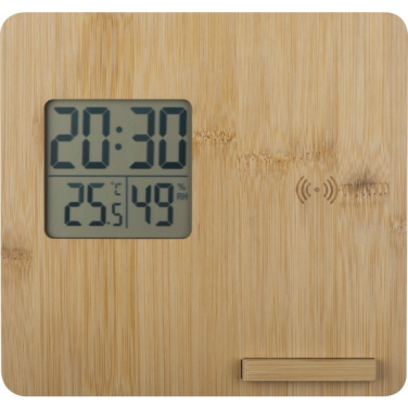 Logotrade promotional giveaways photo of: Bamboo weather station GRANADA