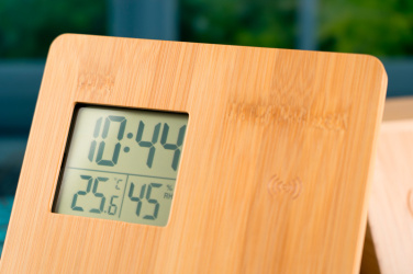 Logo trade promotional giveaways picture of: Bamboo weather station GRANADA