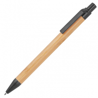 Logo trade promotional merchandise photo of: Wheatstraw and bamboo ballpen HALLE