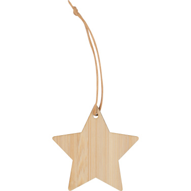 Logo trade promotional gift photo of: Bamboo star pendant FOGGIA