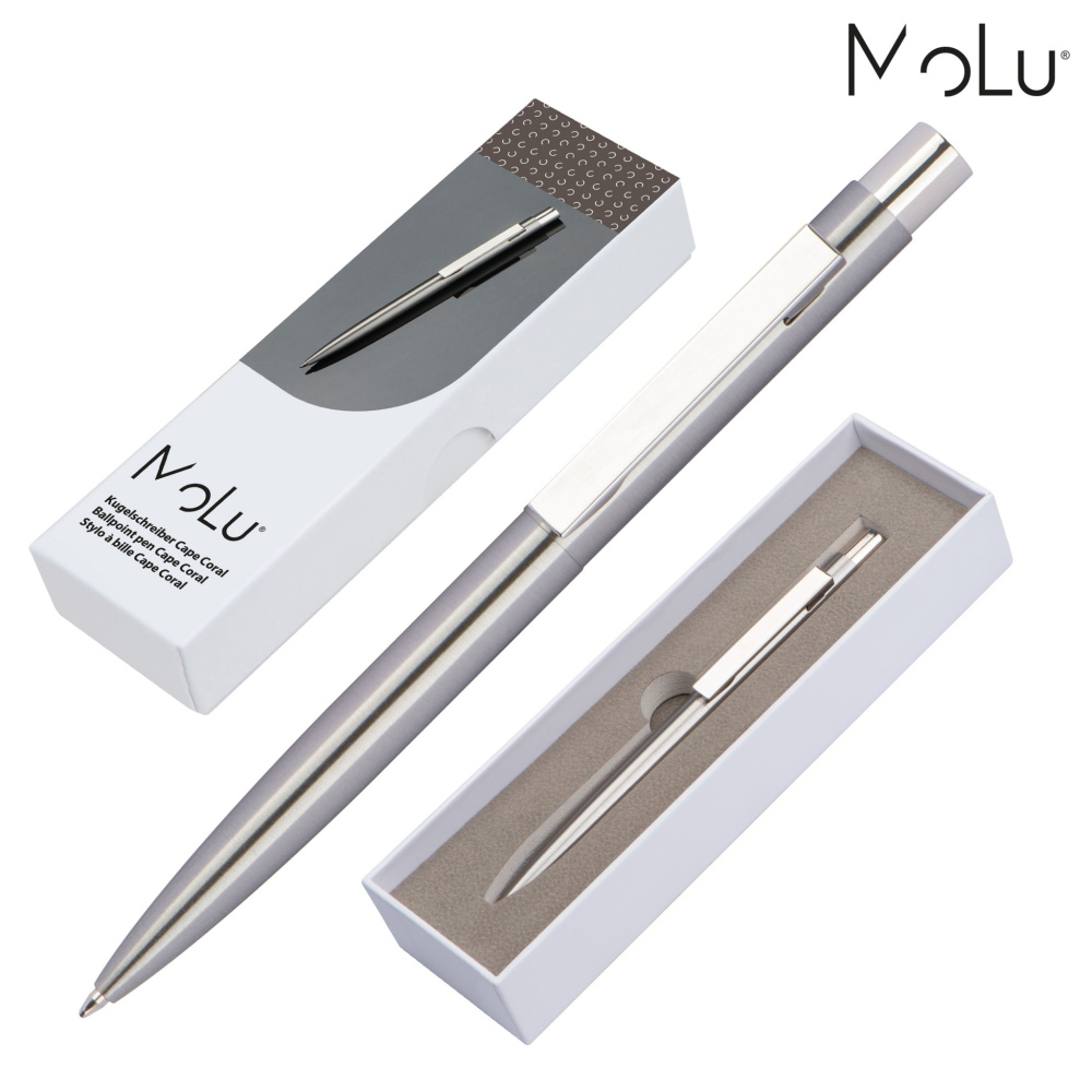 Logo trade promotional giveaways picture of: Stainless steel pen CAPE CORAL MoLu