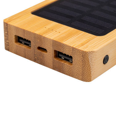 Logo trade promotional gift photo of: Bamboo power bank BAKERSFIELD