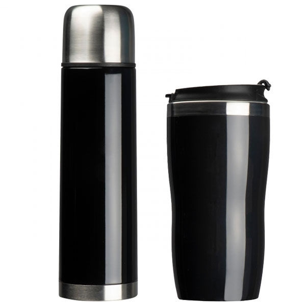 Logotrade advertising product picture of: Set of vacuum flask and drinking cup SPLIT 450 ml