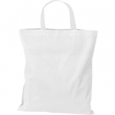 Logo trade corporate gifts image of: Cotton bag with short handles BREGENZ