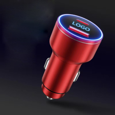 Logo trade promotional item photo of: Car charger with enlighted logo for engraving