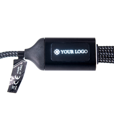 Logo trade promotional gifts picture of: 3 in 1 cable with elighted logo Pierre Cardin