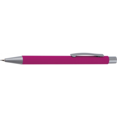 Logo trade promotional merchandise photo of: Mechanical pencil soft touch ANCONA