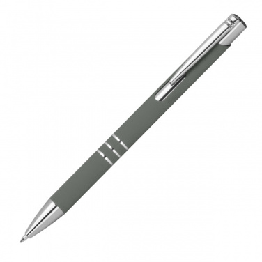 Logo trade promotional merchandise image of: Semi gel pen soft touch DUNMORE