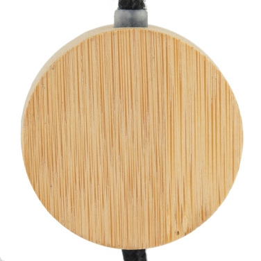 Logo trade business gift photo of: 4in1 long wooden cable with elighted logo for engraving