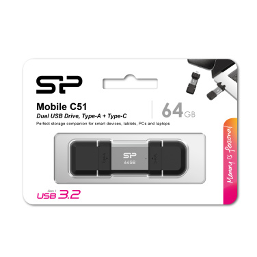 Logotrade business gift image of: Pendrive Silicon Power Mobile - C51 3.2, 64GB