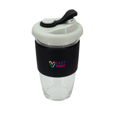 Logotrade promotional giveaway picture of: Glass coffee cup 424 ml