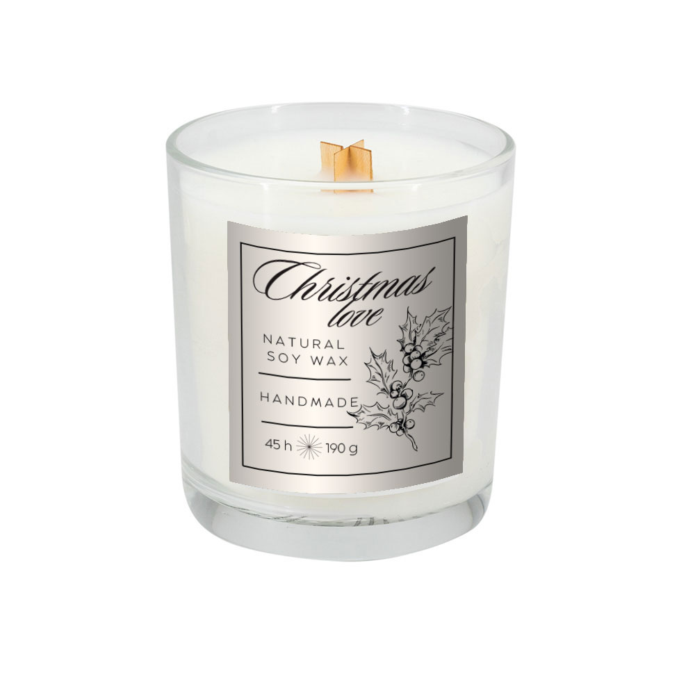 Logo trade business gifts image of: Soy candle 190g Christmas love