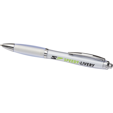 Logo trade promotional products image of: Curvy ballpoint pen with frosted barrel and grip