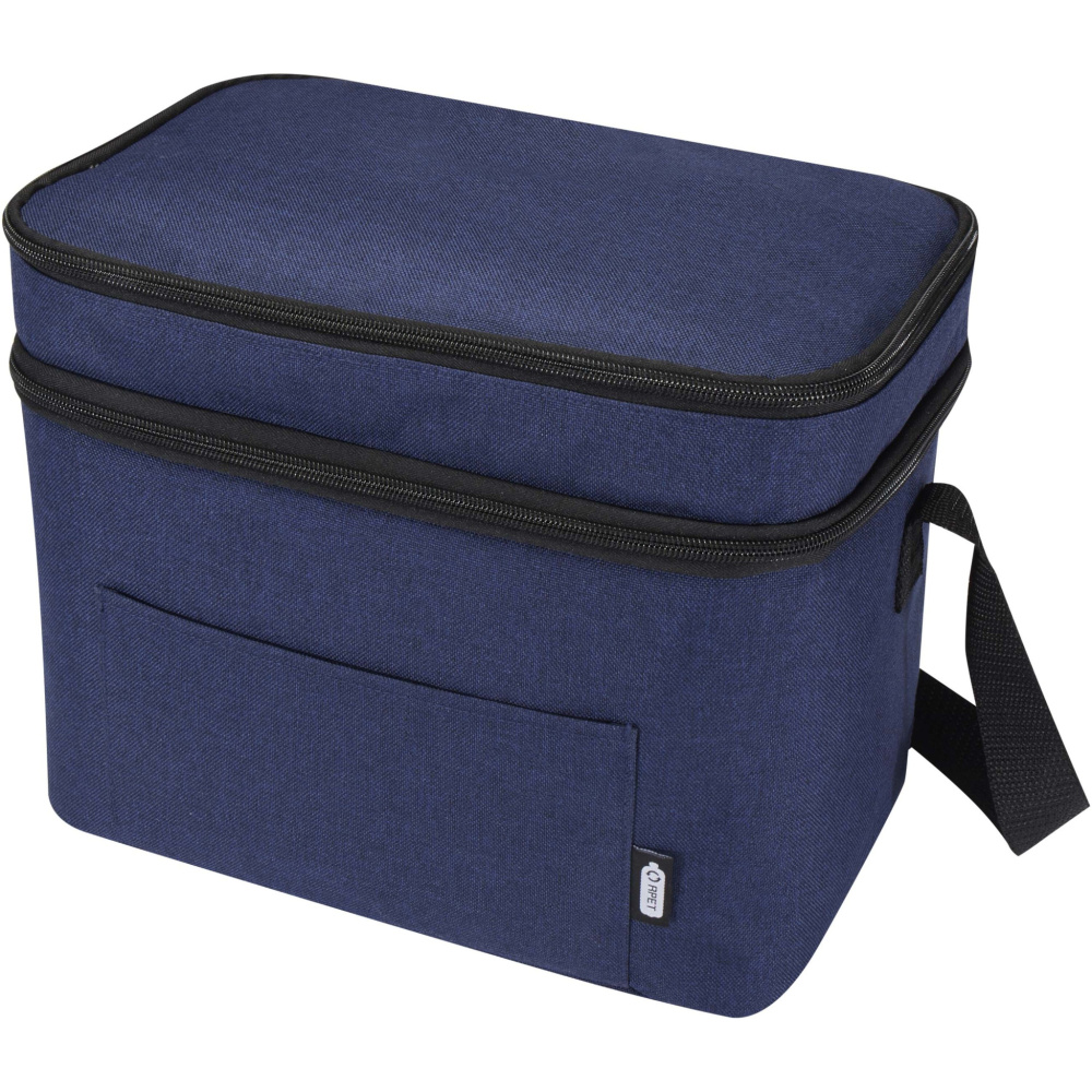 Logotrade promotional gift image of: Tundra GRS RPET double compartments cooler bag 13L