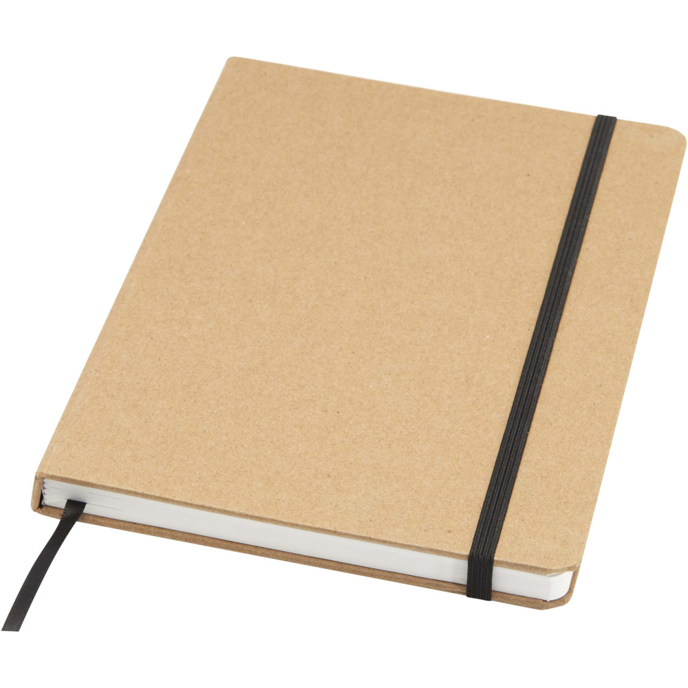 Logo trade business gift photo of: Holm A5 stone paper hard cover notebook with lined pages