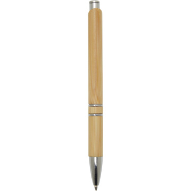 Logotrade business gift image of: Wicker bamboo ballpoint pen