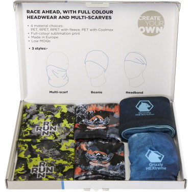 Logo trade promotional gifts picture of: Sublimation headwear sample box