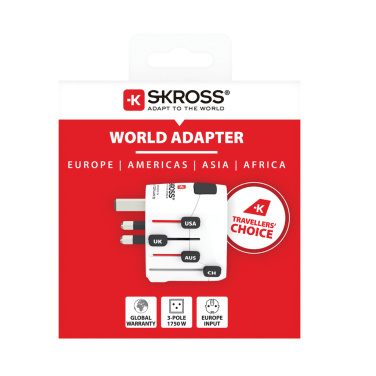 Logo trade business gift photo of: SKROSS Pro 3-Pole World Travel Adapter