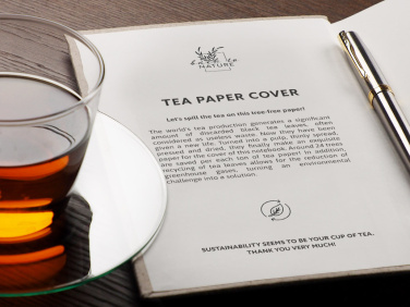 Logotrade promotional merchandise picture of: Recycled Tea Notebook 209734000