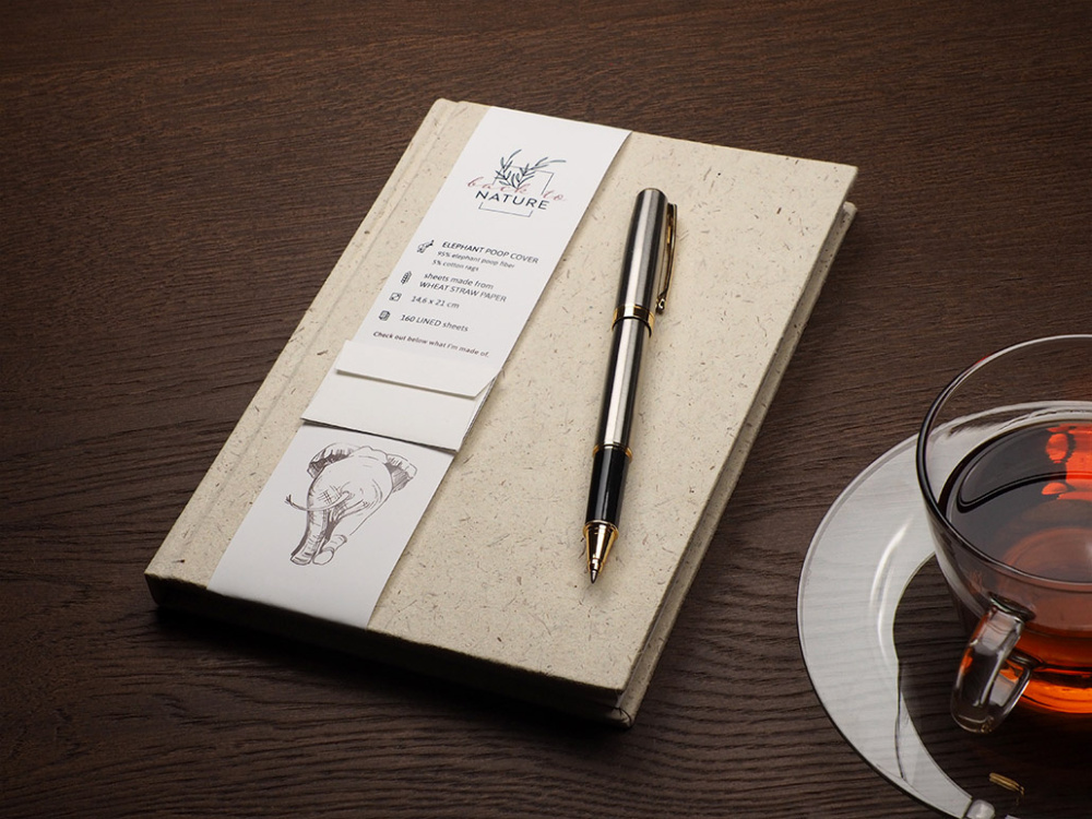 Logotrade promotional giveaway picture of: Recycled Elephant Poo Notebook 209734400