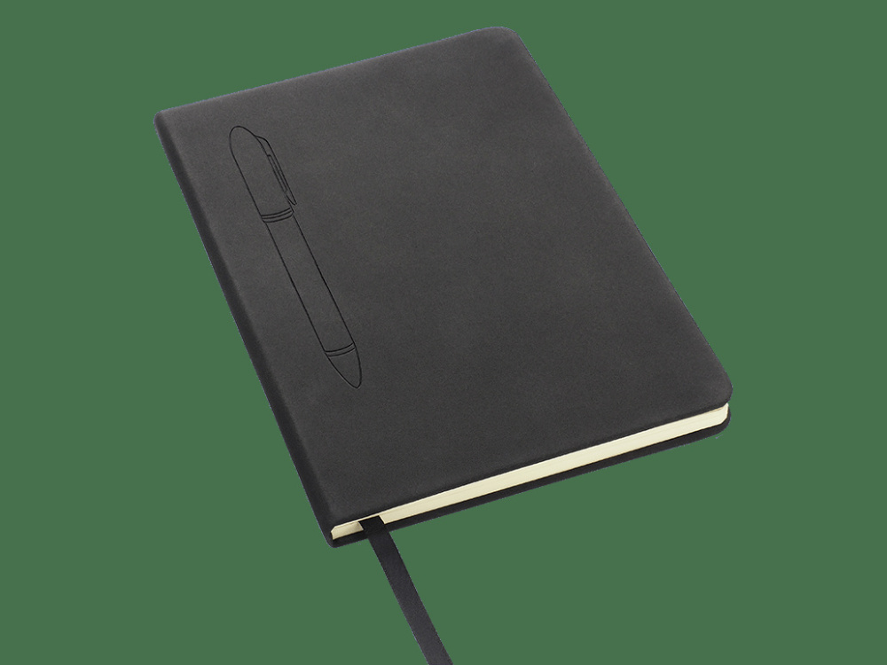 Logotrade promotional product image of: Magnetic notebook with a pen 124715100