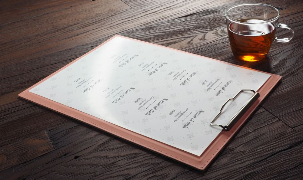 Logo trade promotional merchandise photo of: Clipboard menu 1028094