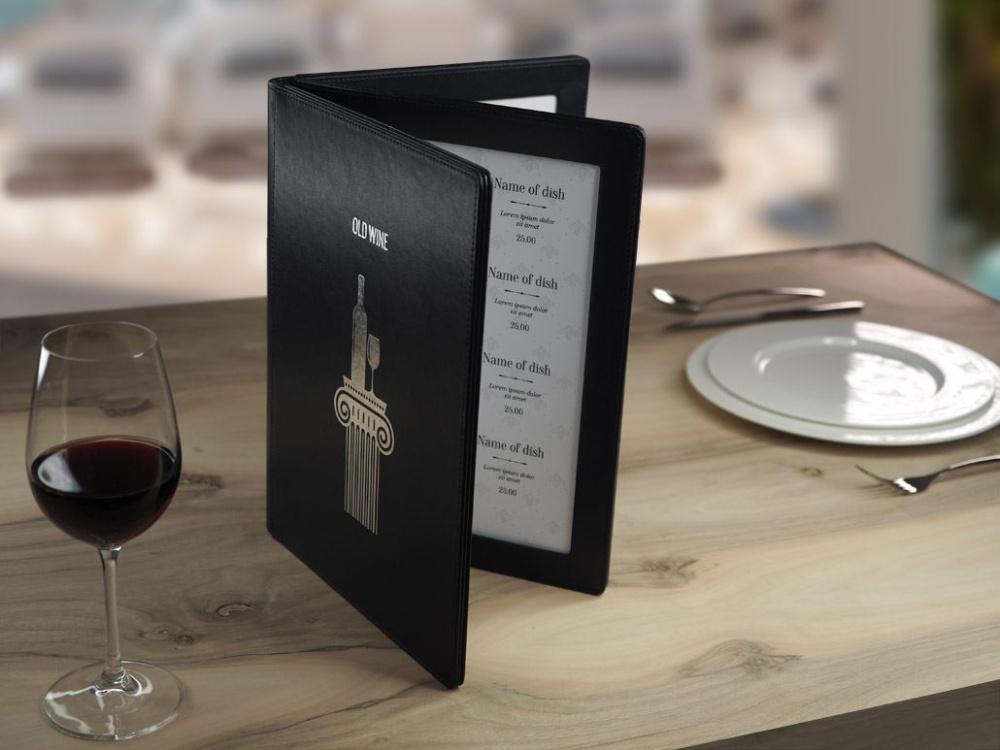 Logo trade advertising products image of: Menu cover 1065119