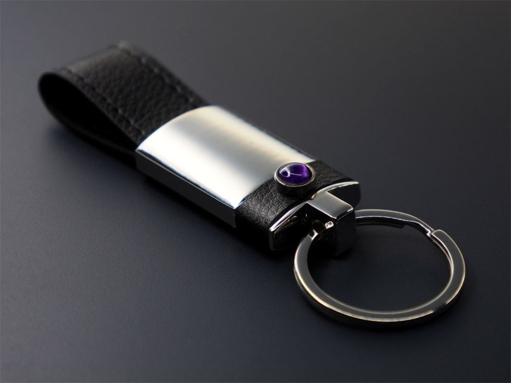 Logo trade promotional giveaways image of: Amethyst Keyring 1296095