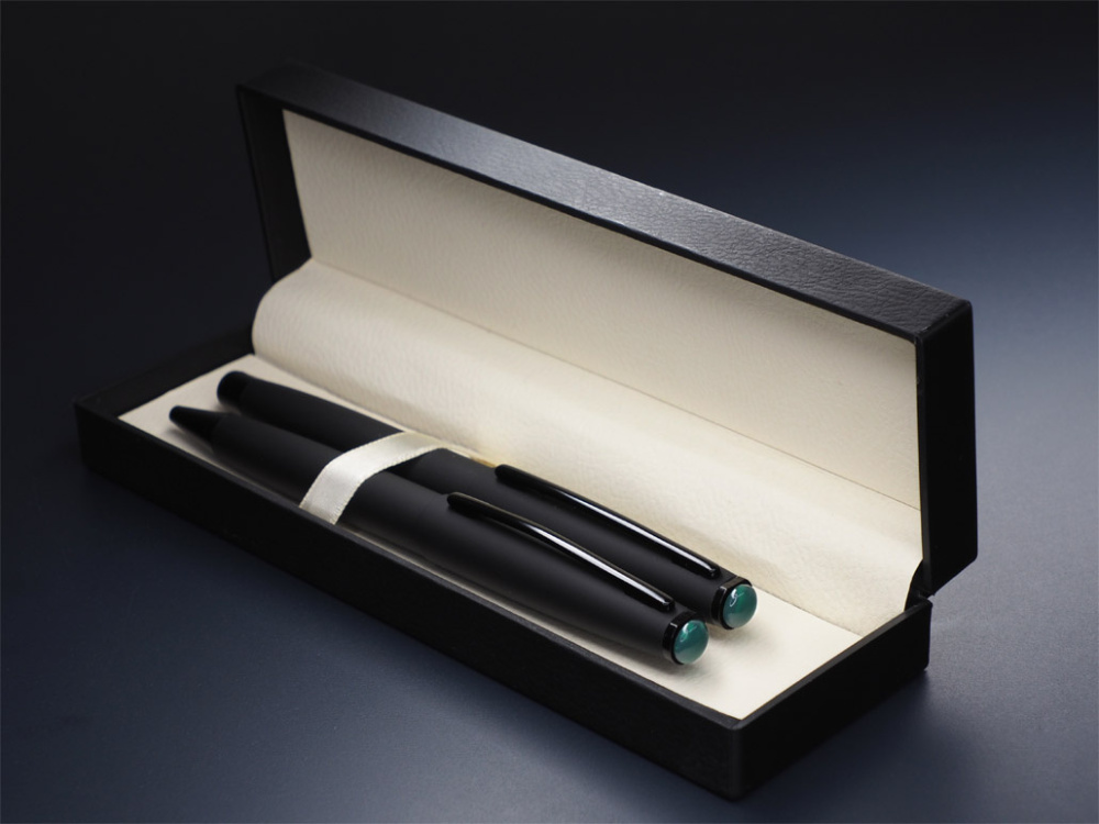 Logo trade promotional gifts image of: Agate stone Pen set 1289036