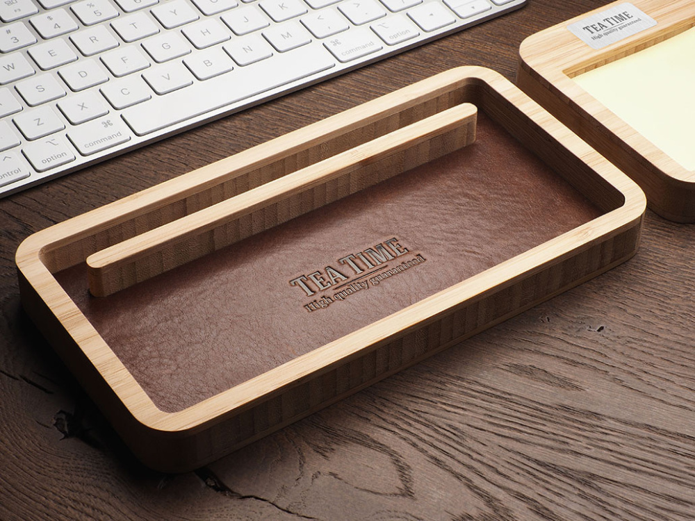 Logo trade promotional products picture of: Wooden desk organiser 1852292