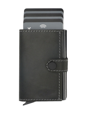 Logo trade promotional giveaways picture of: RFID wallet - Hunter Leather 2109284