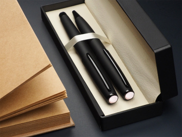 Logo trade corporate gifts image of: Opal stone Pen set 1286036